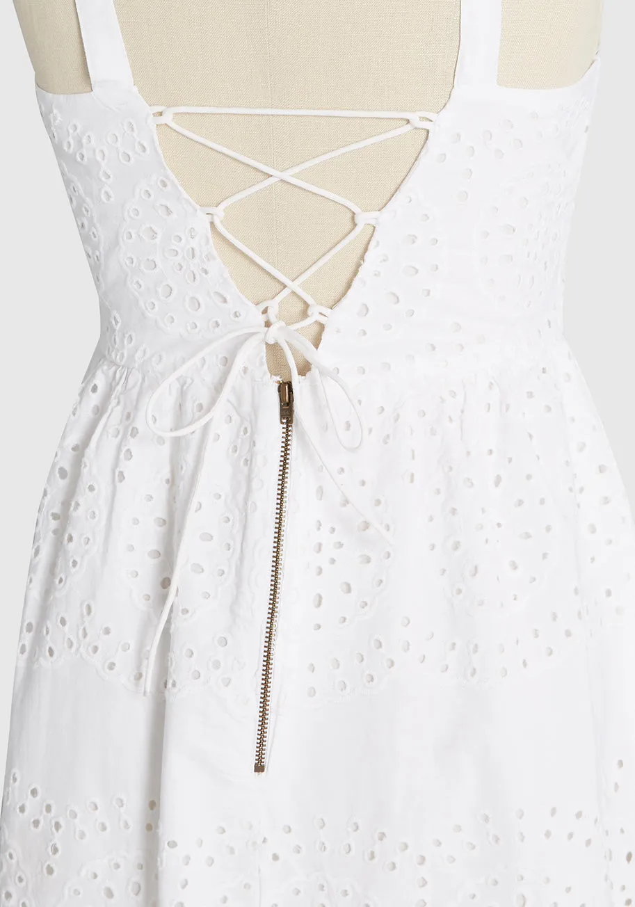 Caught My Eyelet Cotton Sundress sold by Modcloth product image thumbnail 3