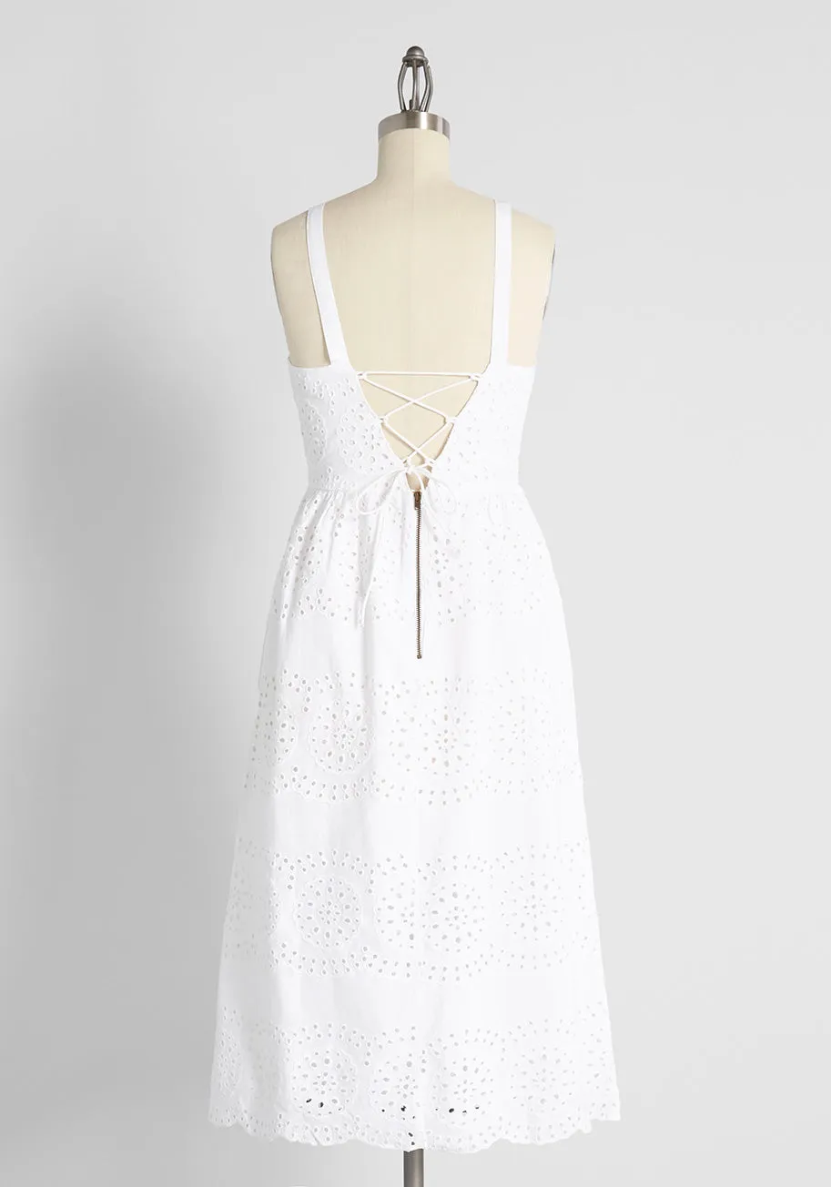 Caught My Eyelet Cotton Sundress sold by Modcloth product image thumbnail 2