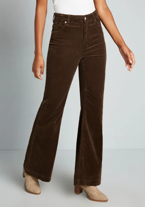 So Seventies Savvy Corduroy Flare Pants sold by Modcloth