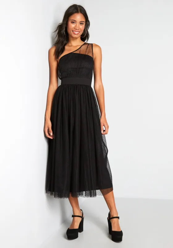 Tulle Night Long One-Shoulder Dress sold by Modcloth