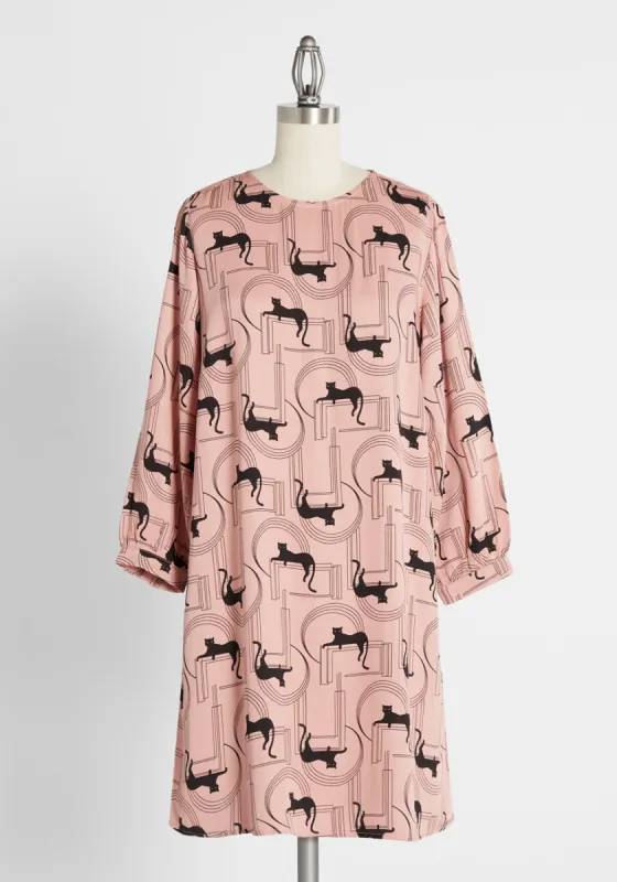 Kitty in the City Shift Dress made by Modcloth
