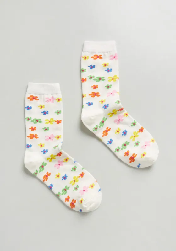 Power To The Flower Ankle Socks sold by Modcloth