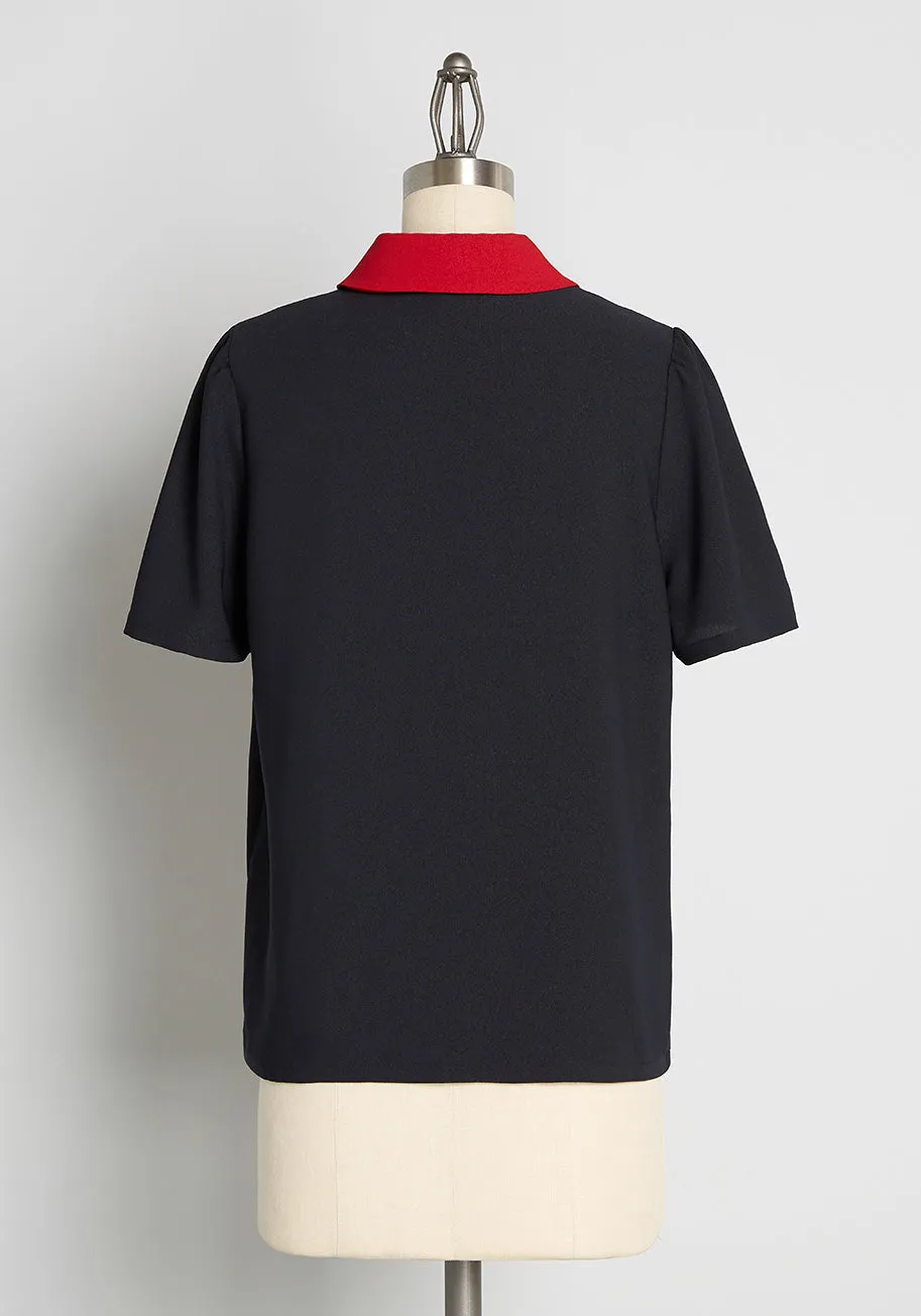 Positive First Impressions Tie-Neck Blouse sold by Modcloth product image thumbnail 2