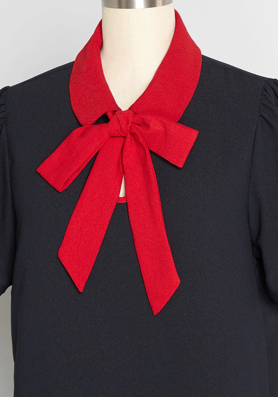 Positive First Impressions Tie-Neck Blouse sold by Modcloth product image thumbnail 3