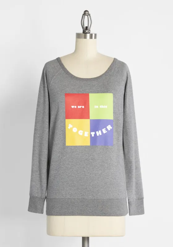 Solidarity Squared Graphic Sweatshirt sold by Modcloth