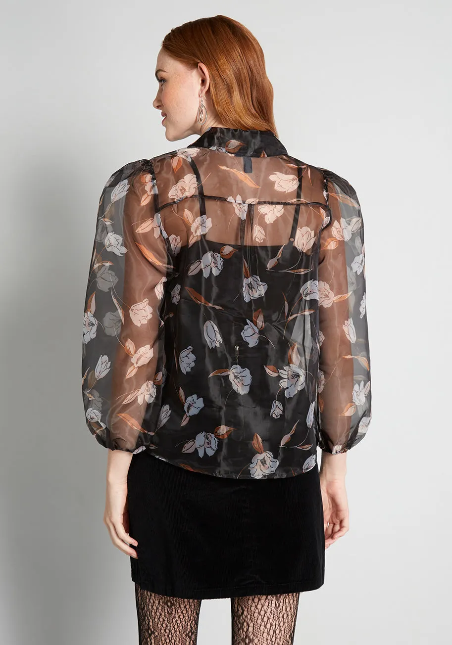 Gauzy Gardens Top sold by Modcloth product image thumbnail 2