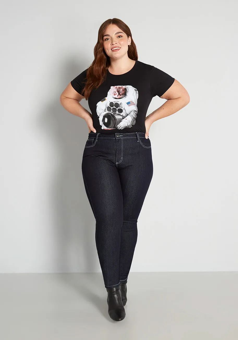 Cat-stronaut Graphic Tee sold by Modcloth product image thumbnail 4