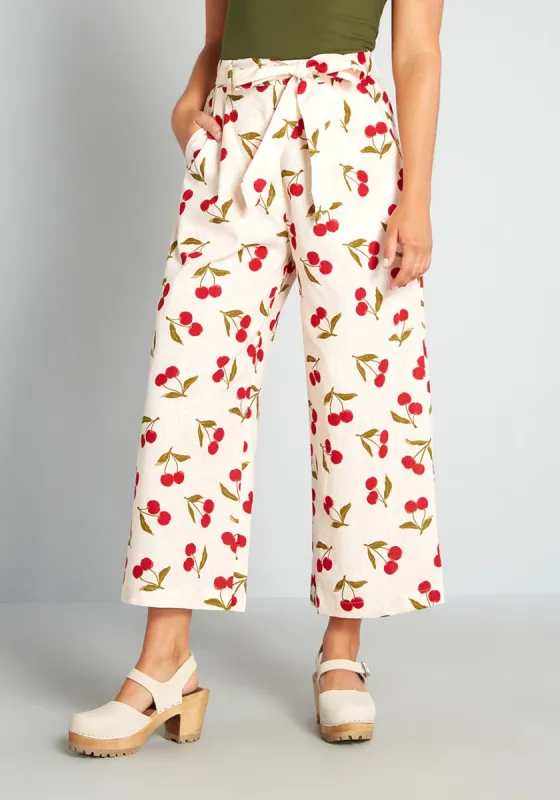 Cherries and Cream Wide-Leg Pants sold by Modcloth