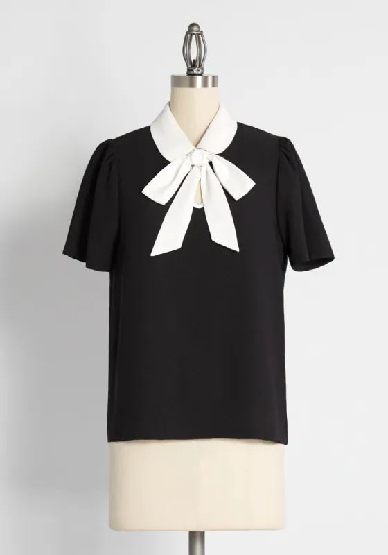 Positive First Impressions Tie-Neck Blouse sold by Modcloth