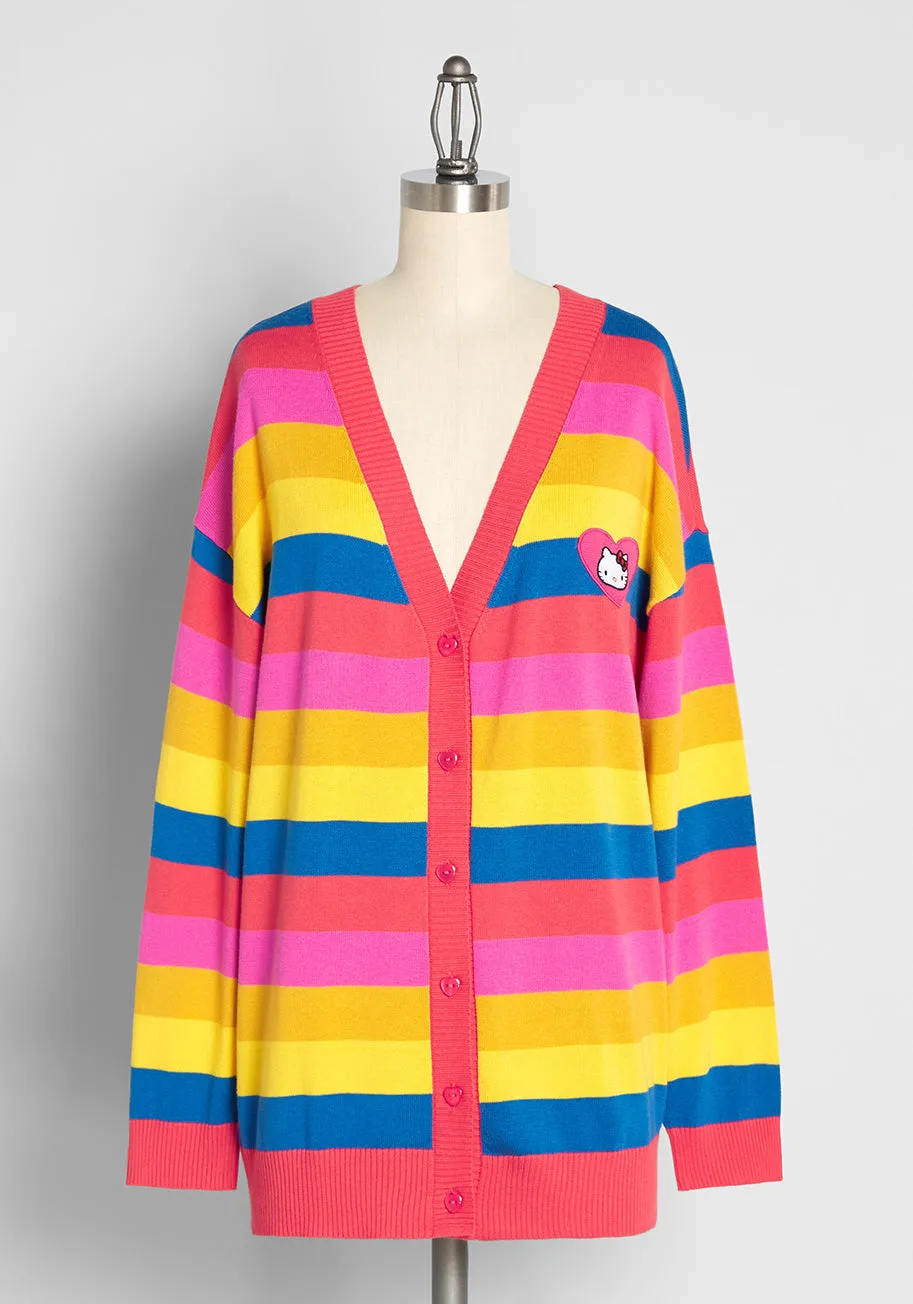 ModCloth x Hello Kitty Sweet Like Candy Oversized Cardigan sold by Modcloth