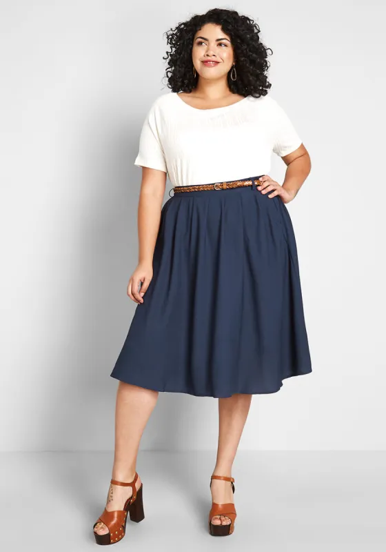 Breathtaking Tiger Lilies Midi Skirt sold by Modcloth
