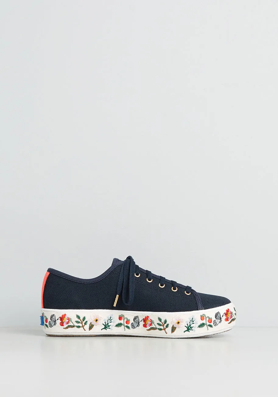 Keds x Rifle Paper Co. Forevermore Foliage Platform Sneaker sold by Modcloth product image thumbnail 3