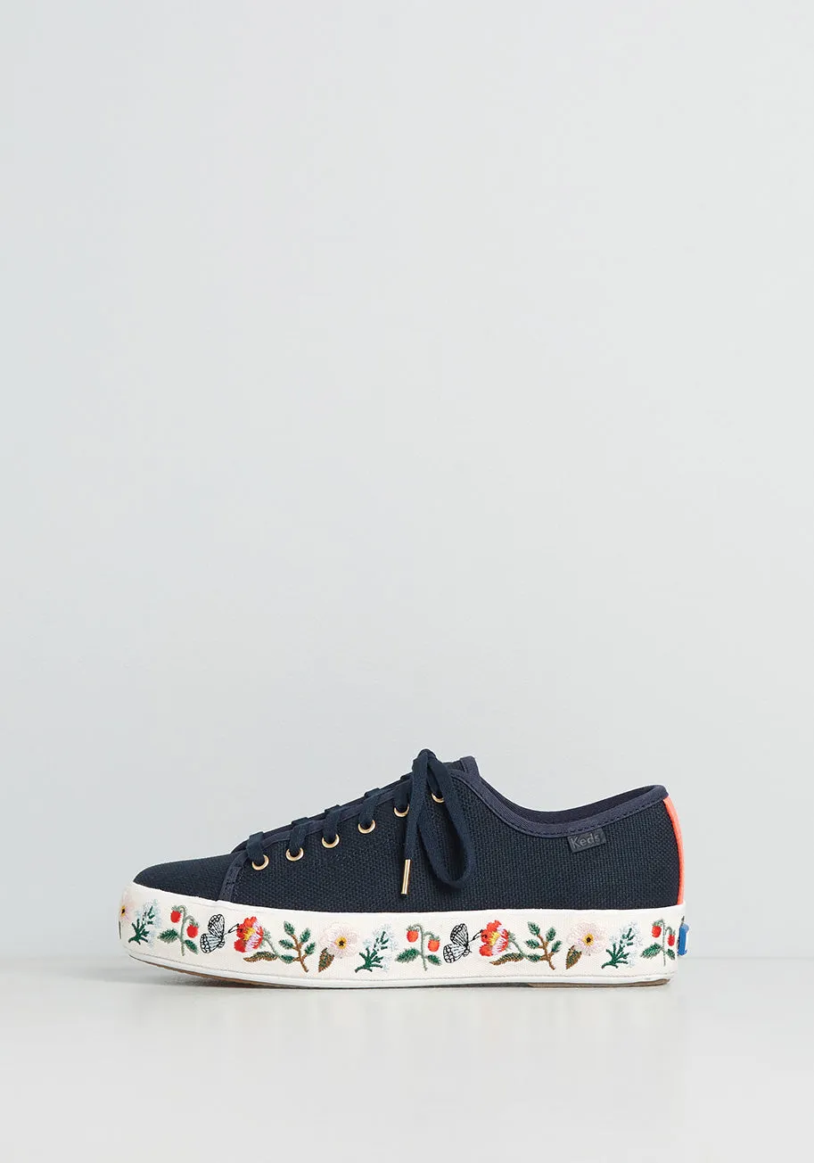 Keds x Rifle Paper Co. Forevermore Foliage Platform Sneaker sold by Modcloth product image thumbnail 2