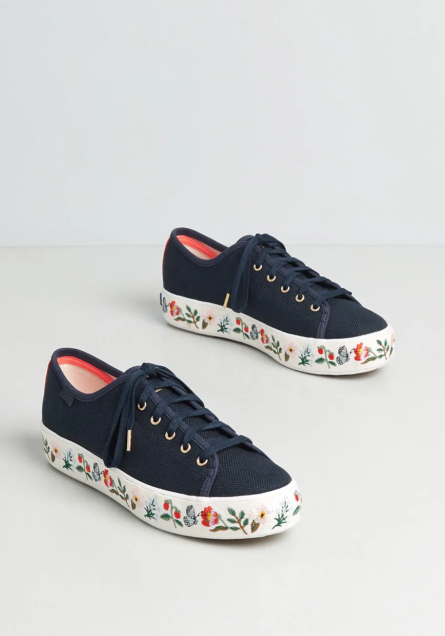 Keds x Rifle Paper Co. Forevermore Foliage Platform Sneaker sold by Modcloth