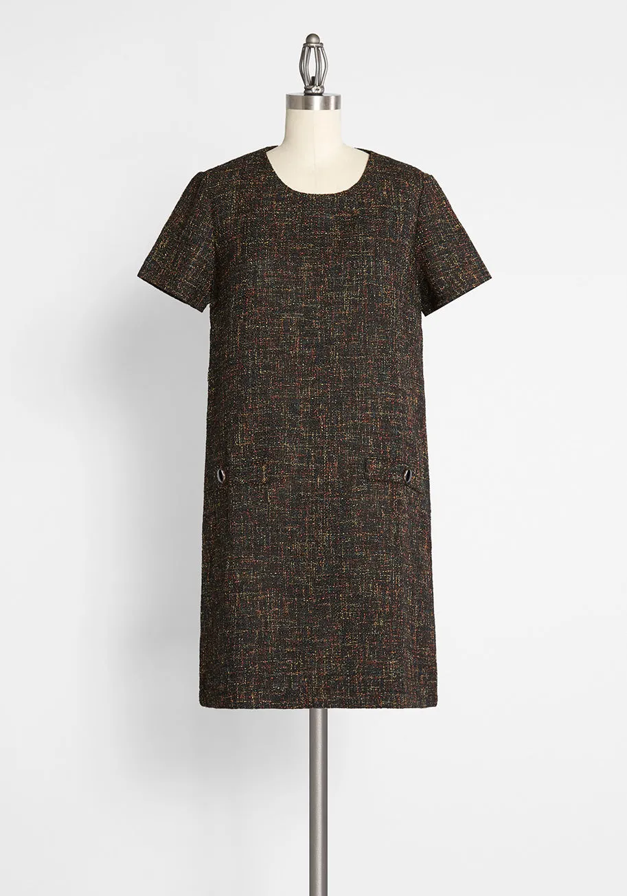 Tweed You Now Shift Dress sold by Modcloth