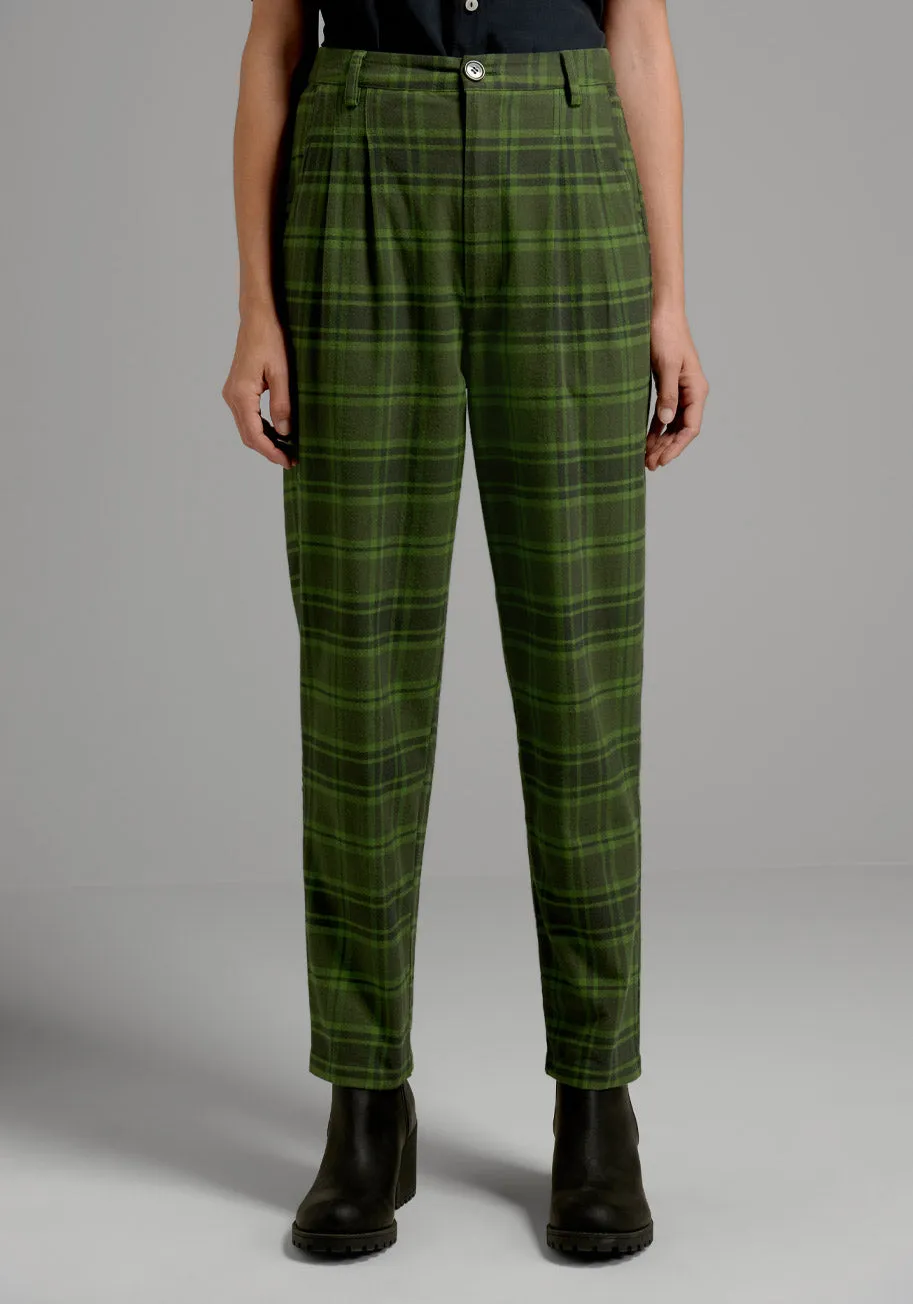 Drama Green Plaid Pants sold by Modcloth product image thumbnail 2