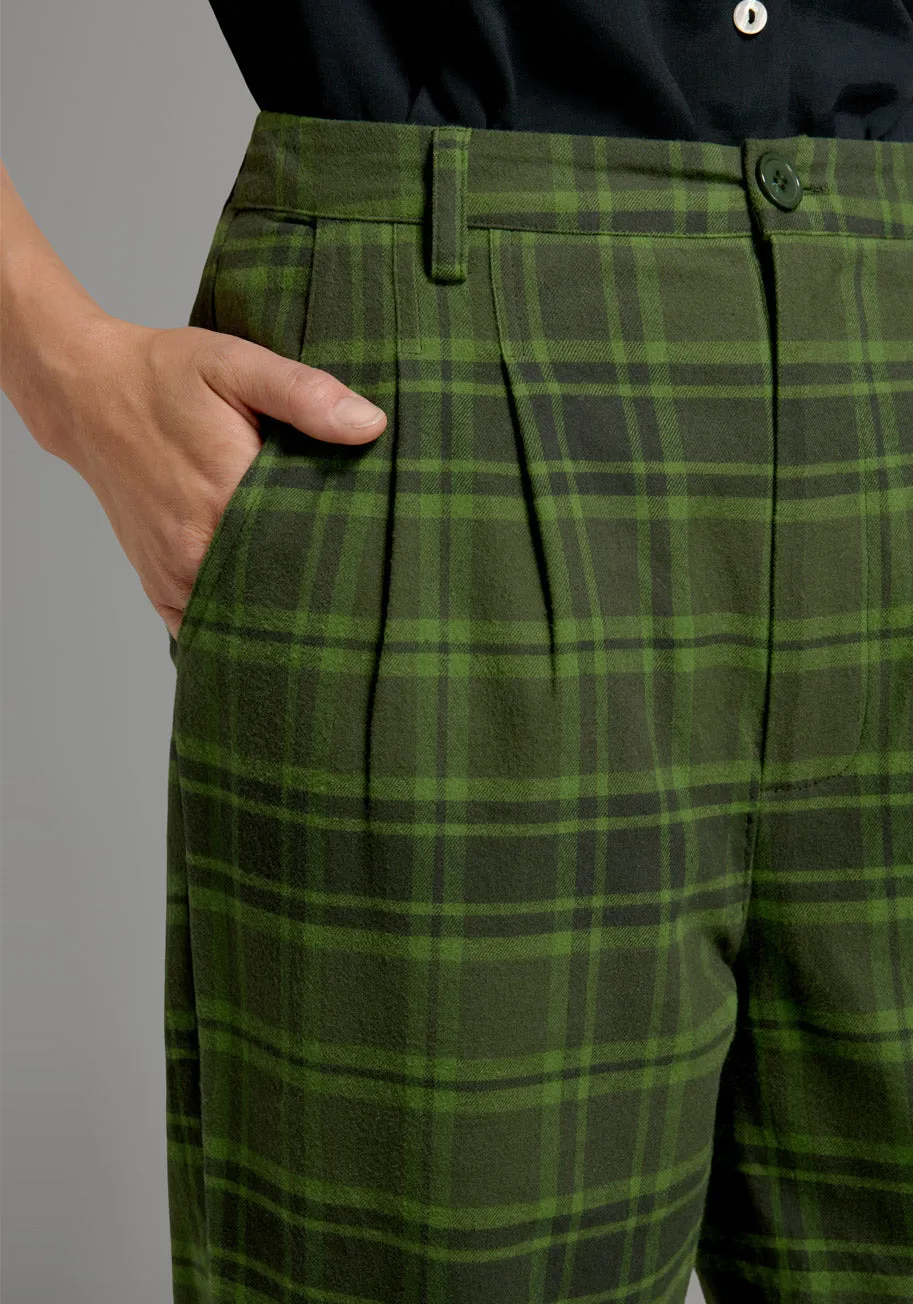 Drama Green Plaid Pants sold by Modcloth product image thumbnail 4