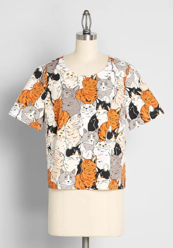 A Meowy Meeting Top made by Dangerfield
