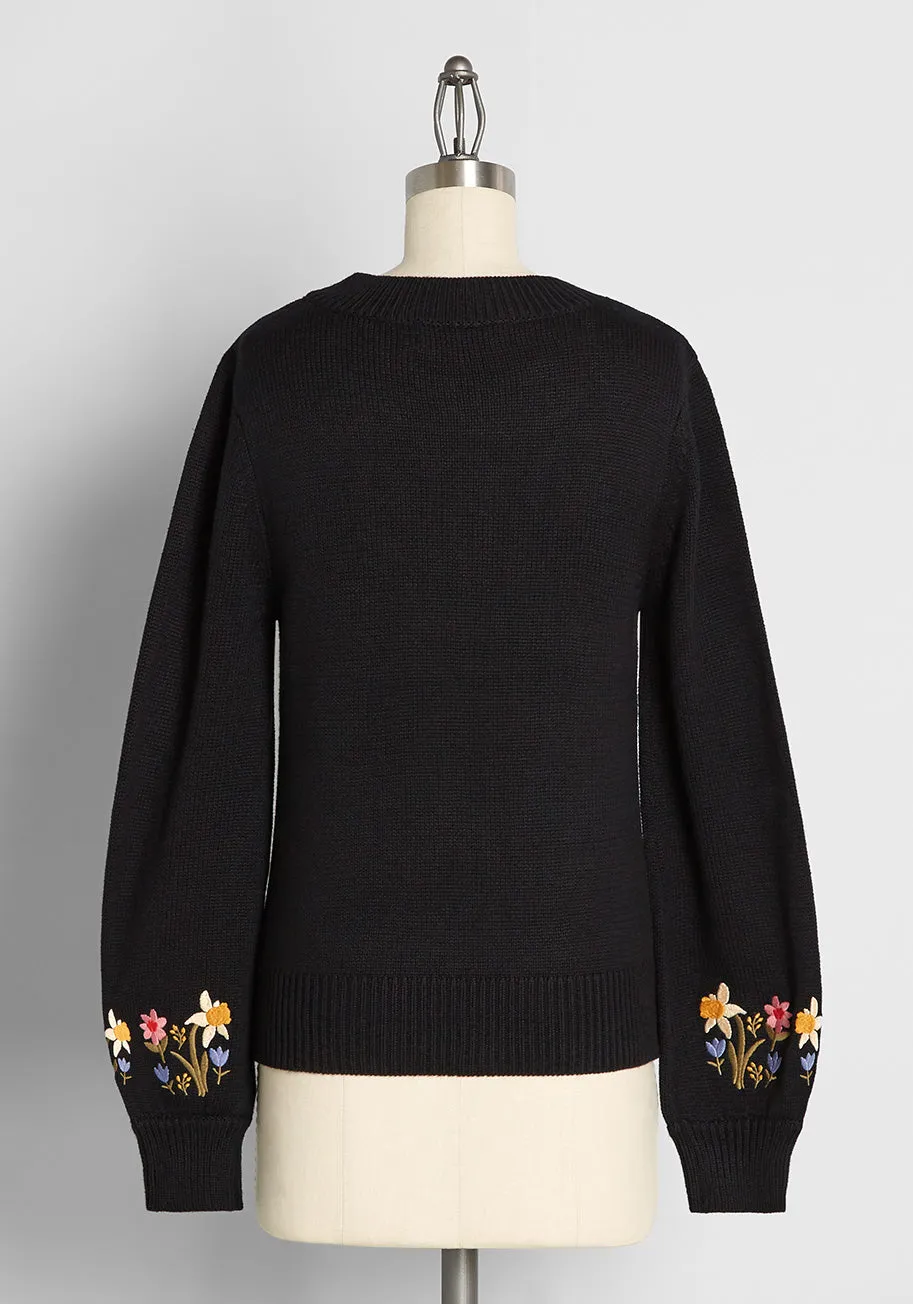 Garden Graces Embroidered Sweater sold by Modcloth product image thumbnail 2