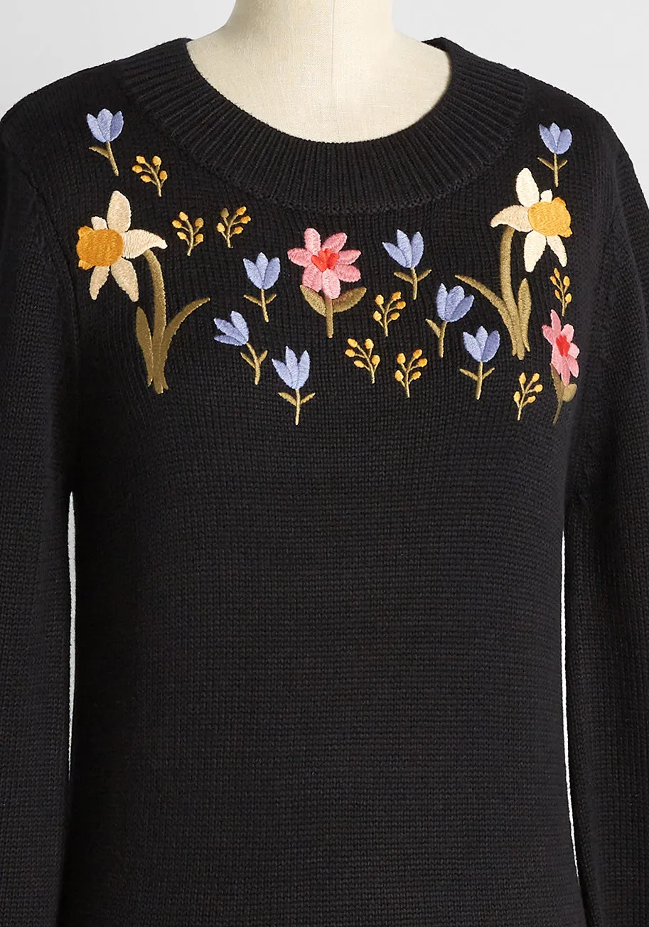 Garden Graces Embroidered Sweater sold by Modcloth product image thumbnail 3