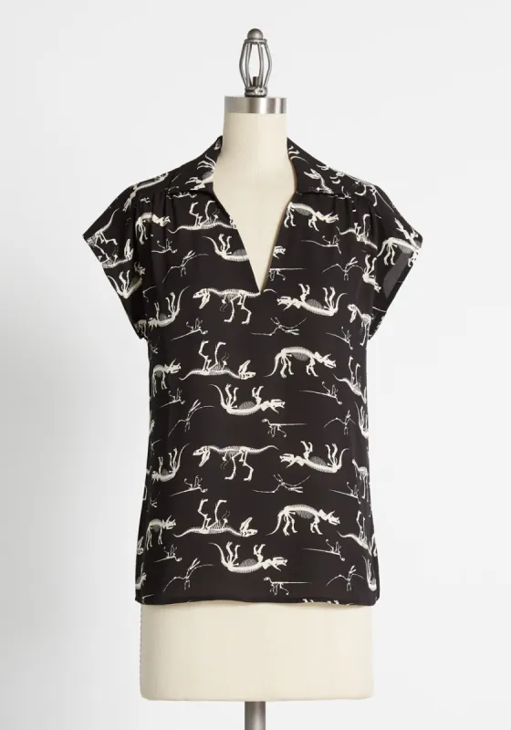 Prehistoric Premonition Top sold by Modcloth
