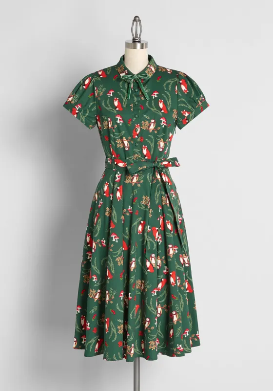 ModCloth x Collectif Wonders of The Whimsical Woods Swing Dress sold by Modcloth