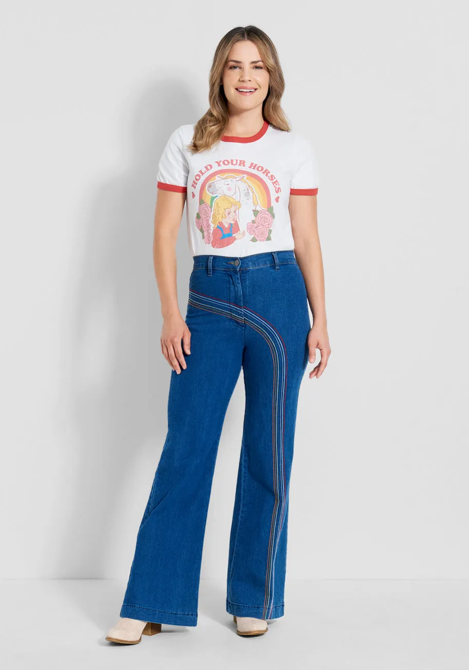 Hold Your Horses Graphic Ringer Tee sold by Modcloth product image thumbnail 3