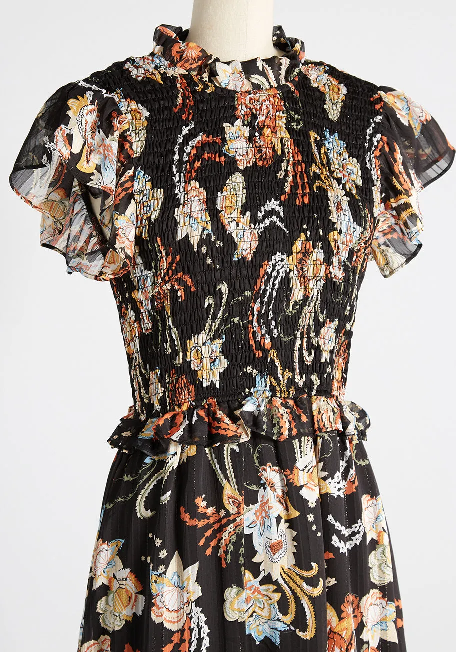 Shirring the Spotlight Midi Dress sold by Modcloth product image thumbnail 3