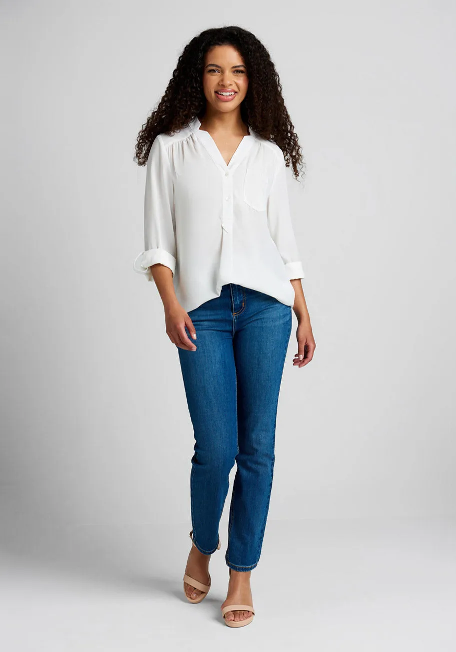 Pam Breeze-ly Long Sleeve Tunic in Ivory sold by Modcloth product image thumbnail 3