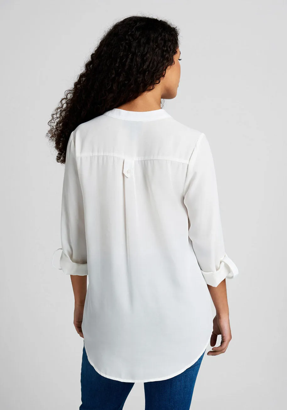 Pam Breeze-ly Long Sleeve Tunic in Ivory sold by Modcloth product image thumbnail 2