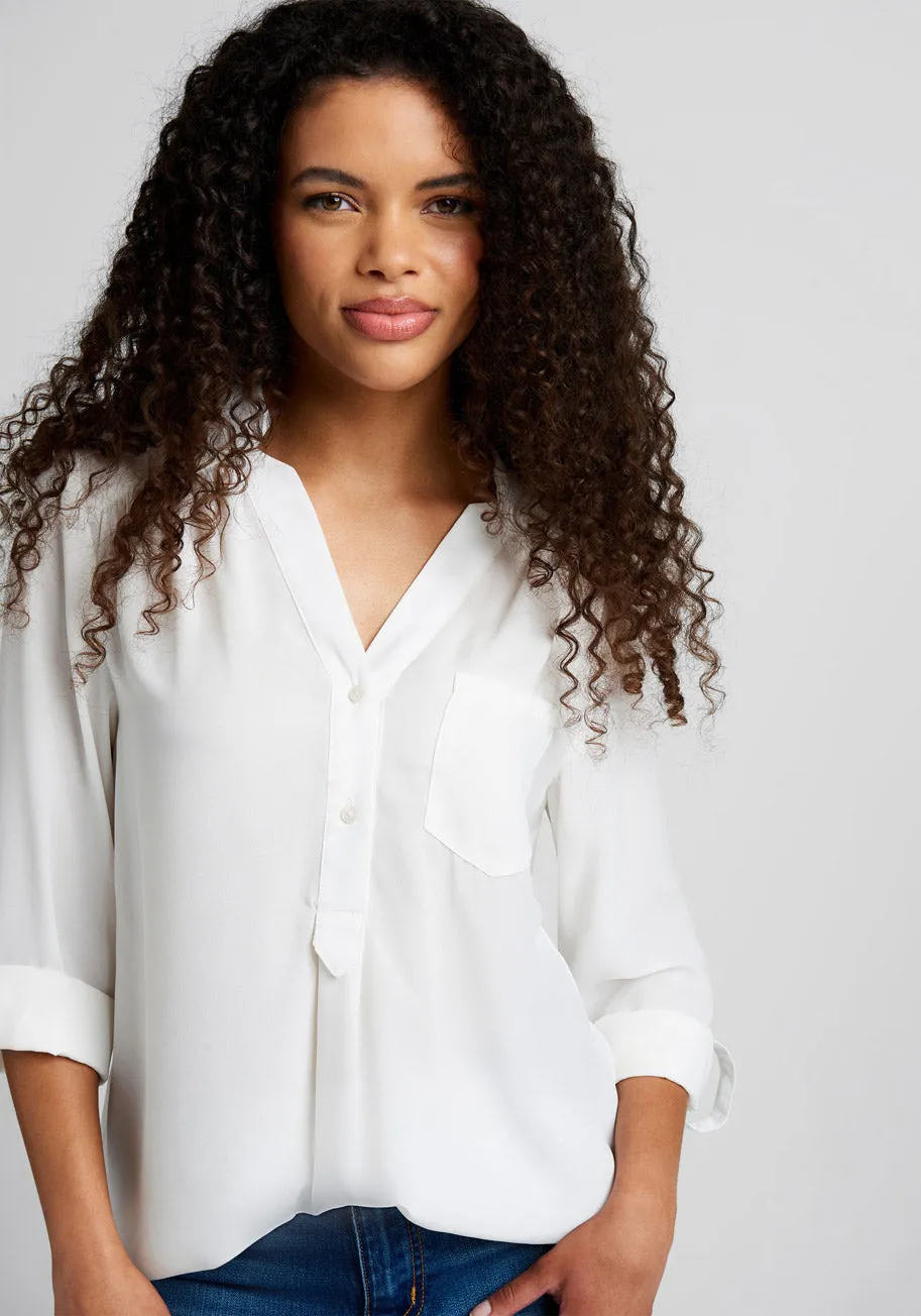 Pam Breeze-ly Long Sleeve Tunic in Ivory sold by Modcloth product image thumbnail 4