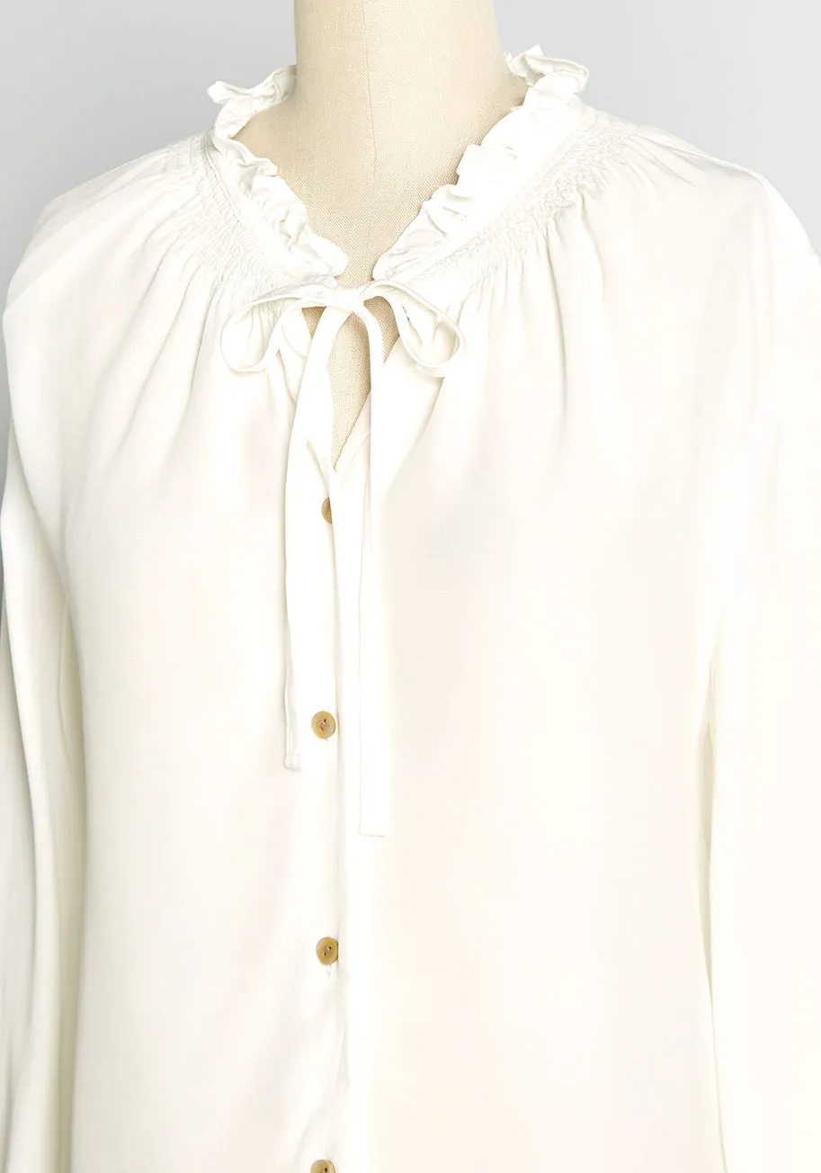 Countryside Romance Tie-Neck Blouse sold by Modcloth product image thumbnail 3