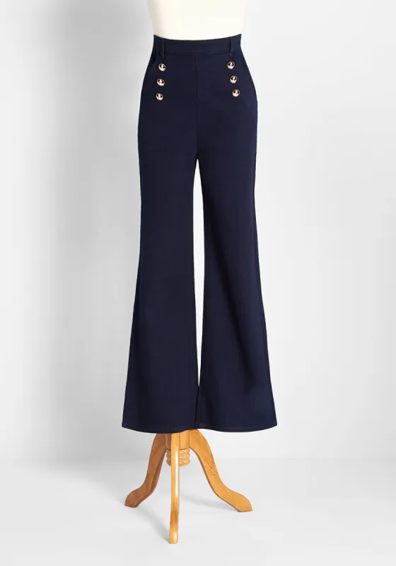 Nautical Mile Wide-Leg Jeans sold by Modcloth