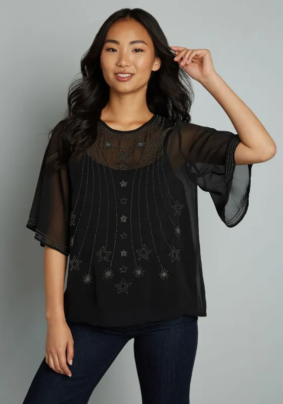 Wish I May Beaded Blouse sold by Modcloth