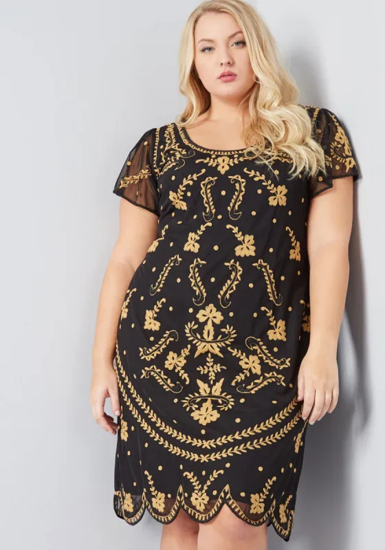 Nostalgic Dynamic Embroidered Dress sold by Modcloth