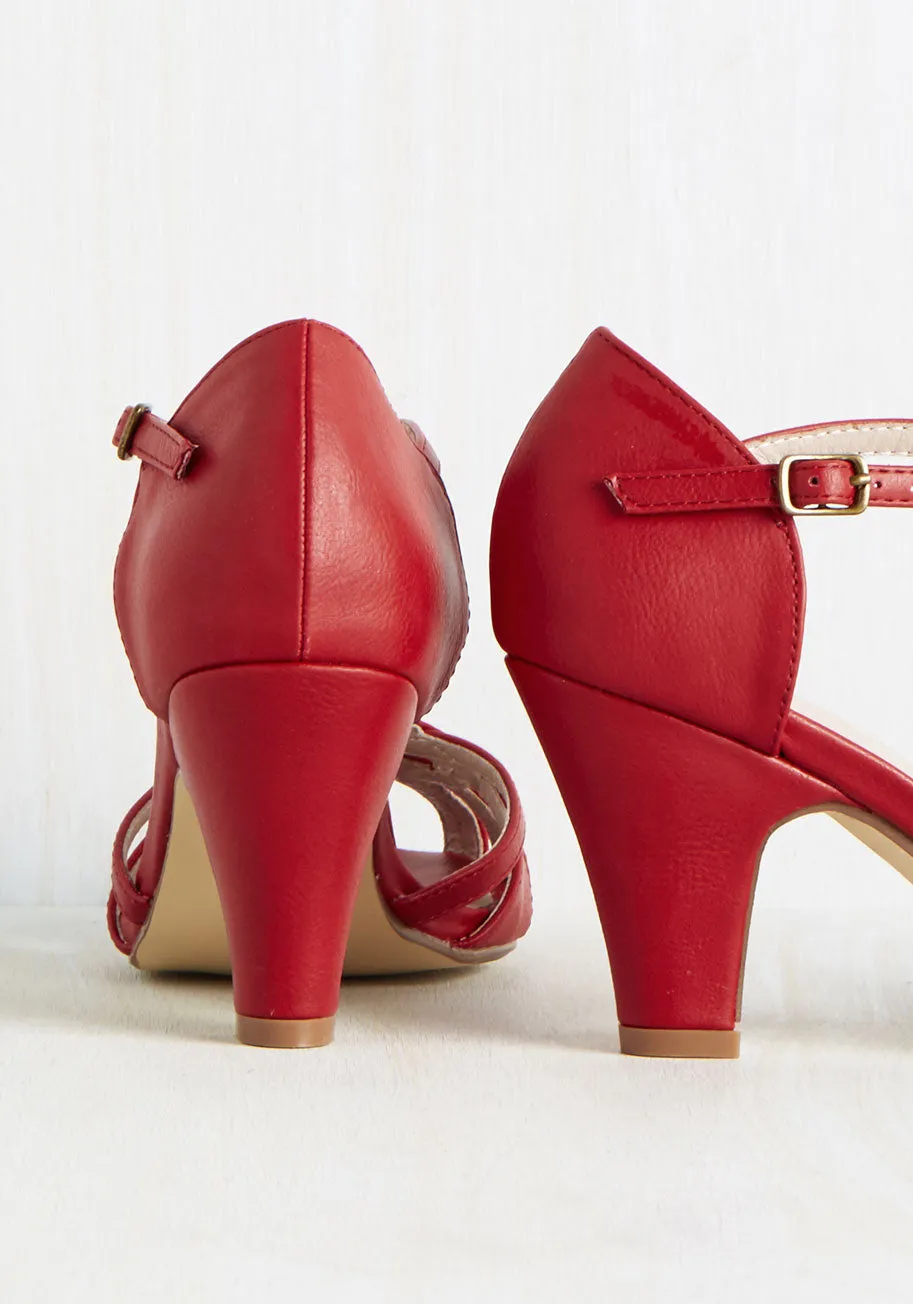 Chelsea Crew There Chic Goes Heel in Red sold by Modcloth product image thumbnail 5