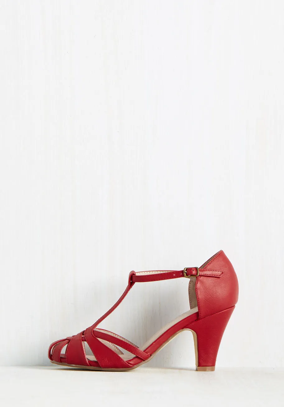 Chelsea Crew There Chic Goes Heel in Red sold by Modcloth product image thumbnail 2