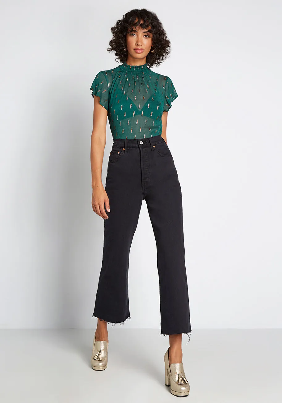 Calling Dibs Mock Neck Top sold by Modcloth product image thumbnail 5