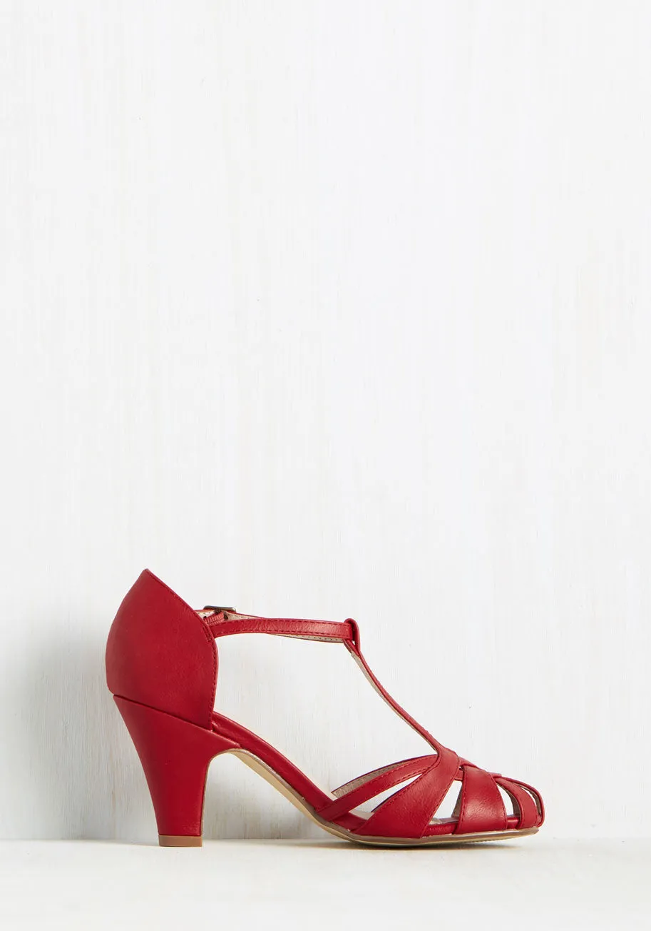 Chelsea Crew There Chic Goes Heel in Red sold by Modcloth product image thumbnail 3