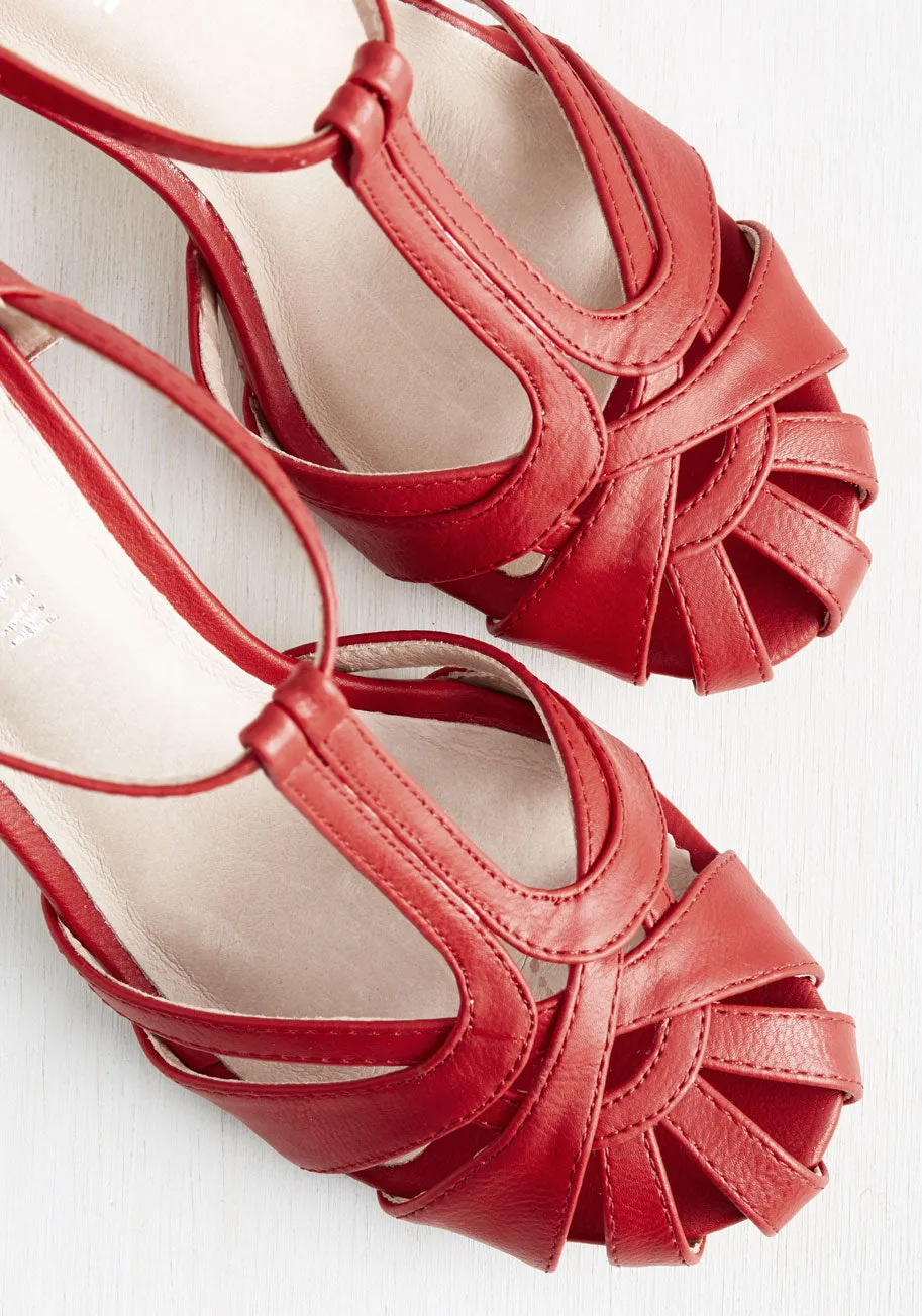 Chelsea Crew There Chic Goes Heel in Red sold by Modcloth product image thumbnail 4