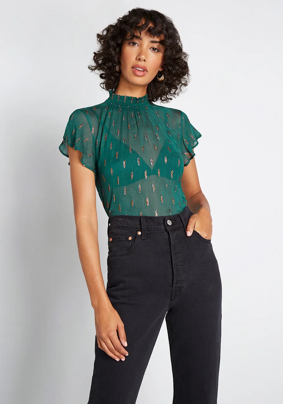 Calling Dibs Mock Neck Top sold by Modcloth product image thumbnail 3
