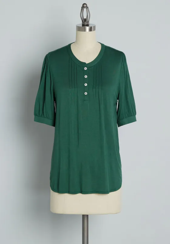 Winning Them Over Short Sleeve Top sold by Modcloth