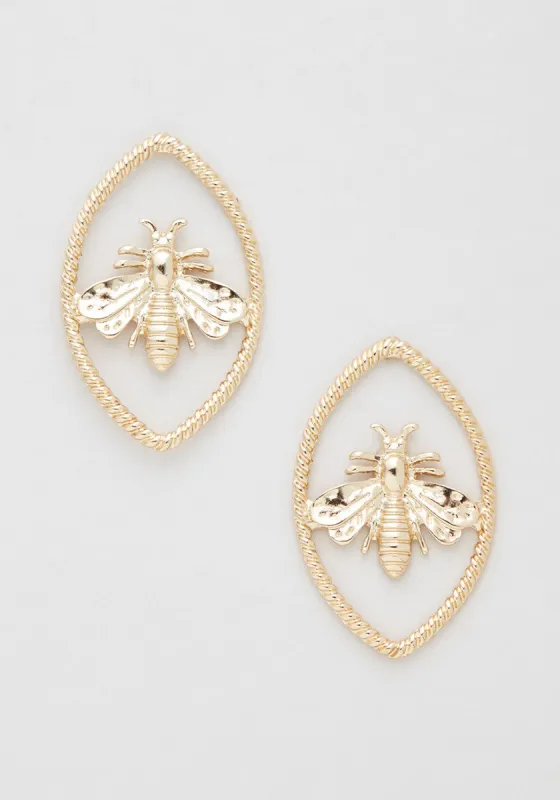 Please Bee Kind Stud Earrings sold by Modcloth