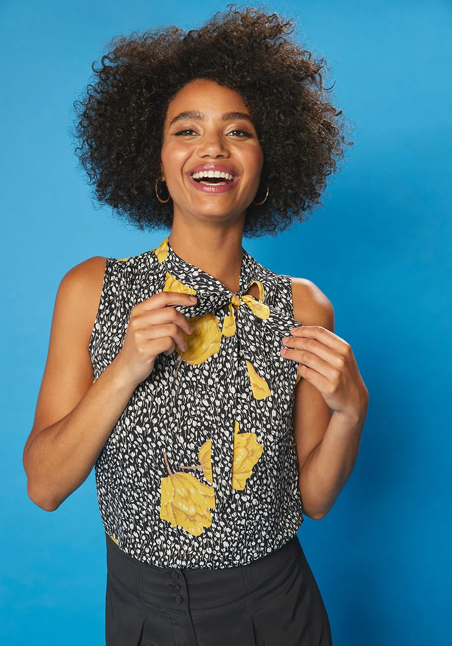 Woven You Know Sleeveless Blouse sold by Modcloth