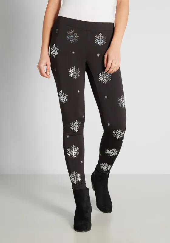 Shimmering Snowfall Leggings sold by Modcloth