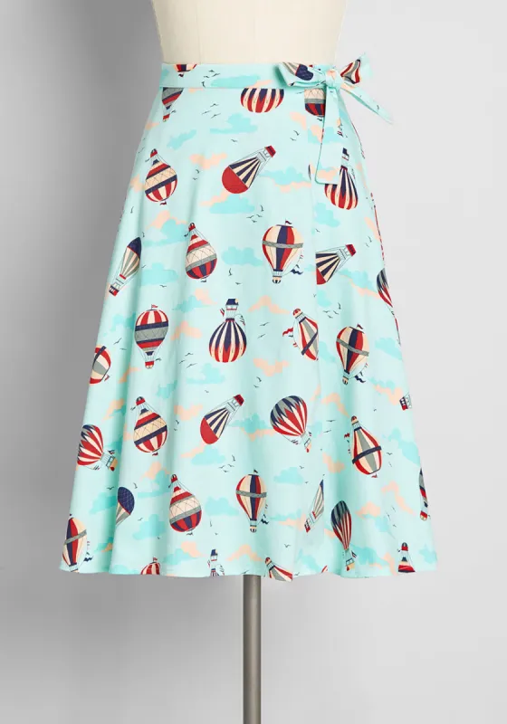 Feels Like Soaring Wrap Skirt sold by Modcloth