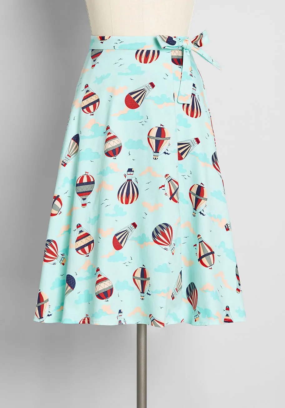 Feels Like Soaring Wrap Skirt sold by Modcloth