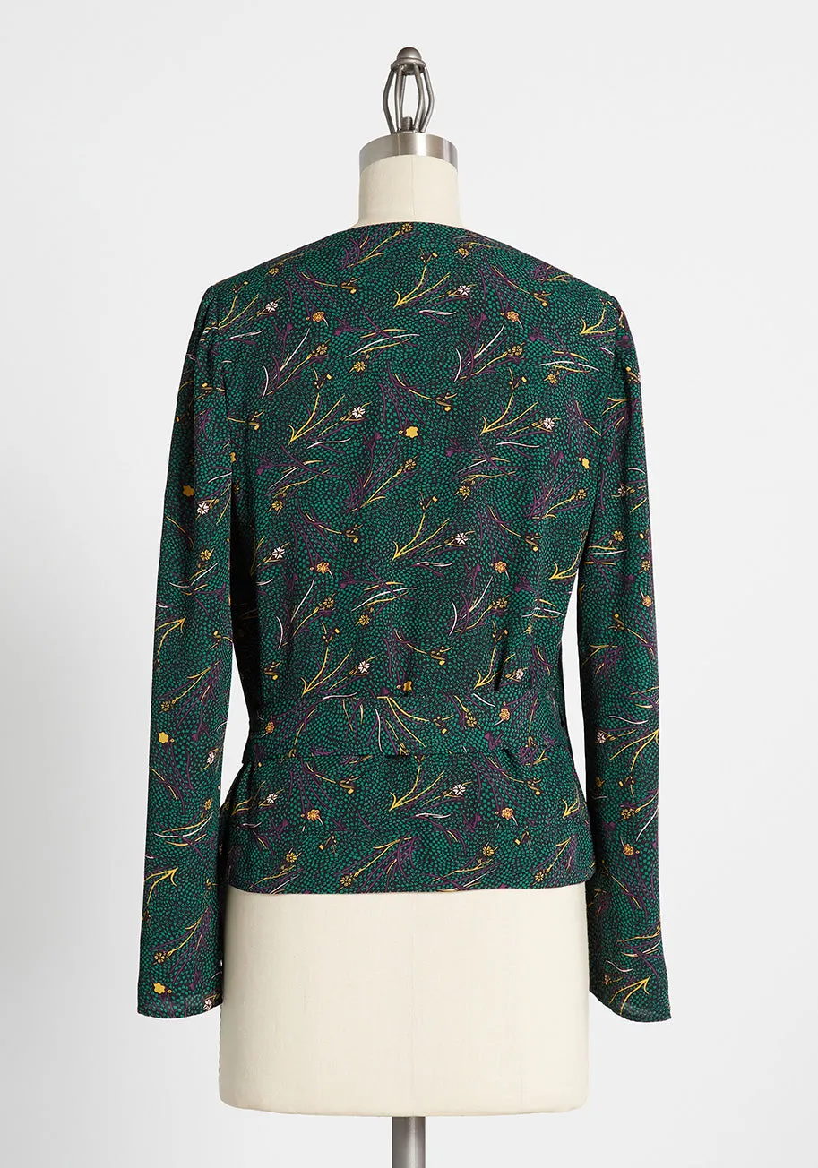 Lovely Blooming Wrap Top sold by Modcloth product image thumbnail 2