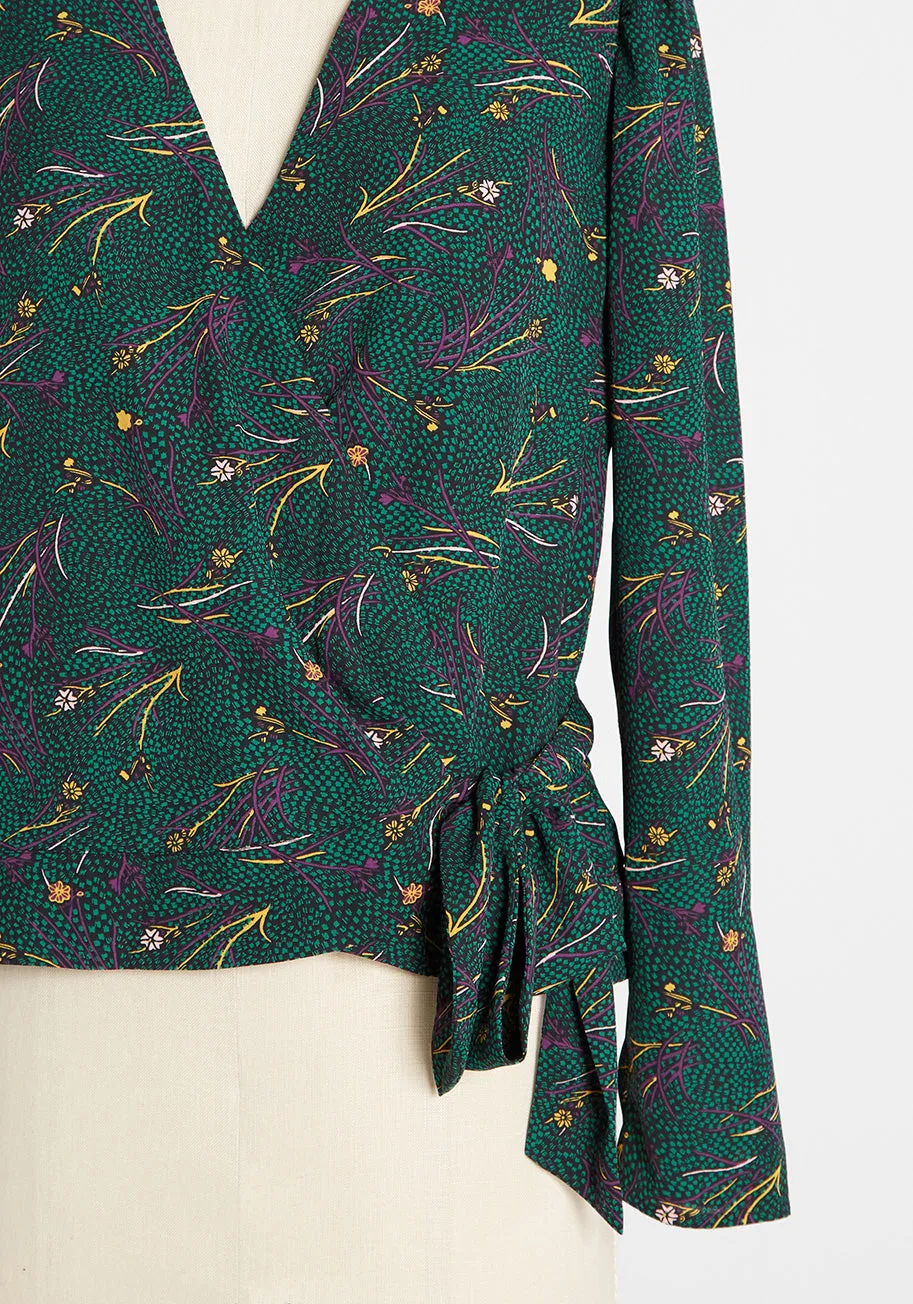 Lovely Blooming Wrap Top sold by Modcloth product image thumbnail 3