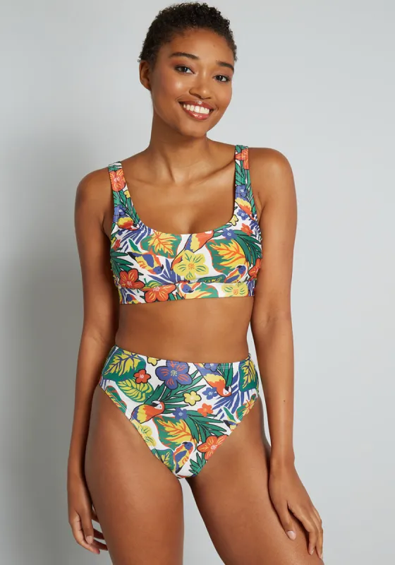 The Franky High-Waisted Bikini Bottom sold by Modcloth
